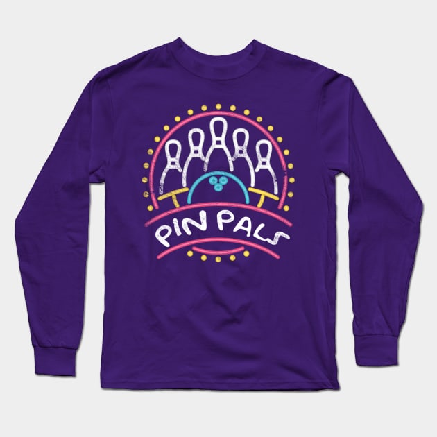 Pin Pals, SIMPSONS bowling team, distressed Long Sleeve T-Shirt by hauntedjack